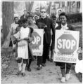 Stop bussing for segregation march, James Groppi center, 1968