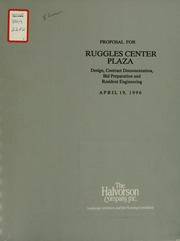 Proposal for design, contract documentation, bid preparation and resident engineering: ruggles center plaza