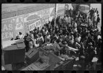 [Untitled photo, possibly related to: Itinerant salesman selling goods from his truck to Negroes in center of town on Saturday afternoon. Belzoni, Mississippi Delta, Mississippi]