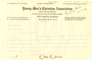 Letter from C. M. Cain to Augustus Granville Dill