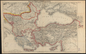 Karte der Türkei in Europa und Asien