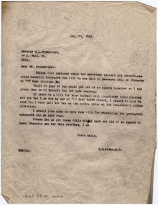 Letter from Dr. Edwin D. Moten to Senator R. L. Brokenburr, October 21, 1943