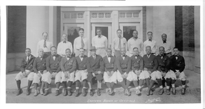 Eastern Board of Officials [Howard University; men in sweaters in front row : acetate film photonegative]