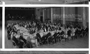 Banquet of Local 148, National Federation of Post Office Clerks. Oct. 9 1931. Washington, D.C. [cellulose acetate photonegative, banquet camera format]