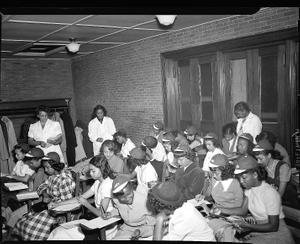 H.U. [Howard University] Health Center Freshmen Exams [from envelope; #3 of 3] [acetate film photonegative]