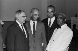 H. Claud Hudson, Roy Wilkins, John Nixon, and A. G. Gaston at an NAACP event in Birmingham, Alabama.