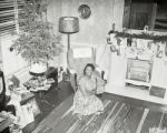 Marsaline McCloud at the McCloud Home at Christmastime