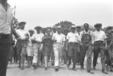 Whitney M. Young, Juanita Abernathy, Ralph Abernathy, Coretta Scott King, Martin Luther King, Jr., James Meredith, Stokely Carmichael, Floyd McKissick, and others, participating in the "March Against Fear" through Mississippi.