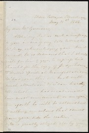 Letter to] My dear Mr. Garrison [manuscript