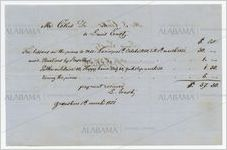 Receipt for payment from John Cocke to Davis Ernst, Greensboro, Alabama, March 1, 1851