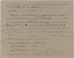 Voucher issued to John S. Powers of Butler County, Alabama, for the impressment of a slave "to work on Fortifications" for 74 days.