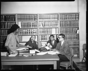 Howard U[niversity] Law School Moot Court Team, Nov[ember] 1963 [cellulose acetate photonegative]