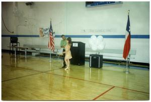 Young Girl with Microphone During 1994 Salute to Youth Award Program