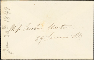 Letter from Edmund Quincy, Dedham, [Mass.], to Maria Weston Chapman, Jan. 30, [18]42