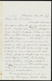 Letter to] Dear Mr. Garrison [manuscript