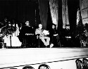 Commencement, Virginia State College. Left to right: President L.H. Foster, Brigadier General George A. Horkan, Dr. Jackson Davis, and Dr. Fred M. Alexander(State Supervisor of Negro Education in VA and Supervisor of Secondary Education)