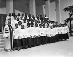 First AME Church choir group portrait, Los Angeles, 1975