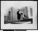 Charlotta Bass outside a residence, circa 1941/1950, Los Angeles(?)