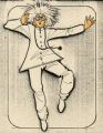 Costume design drawing, mad scientist, Las Vegas, June 5, 1980