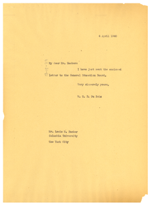 Letter from W. E. B. Du Bois to Louis M. Hacker