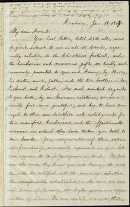 Letter from William Lloyd Garrison, Roxbury, [Mass.], to Francis Jackson Garrison, Jan. 18, 1867