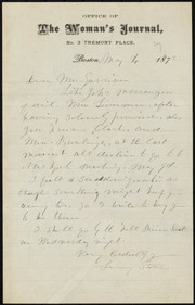 Letter to] Dear Mr. Garrison [manuscript