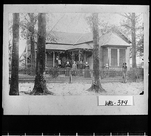 Photograph of James Emanuel Garner family members at home, Washington County, Georgia, ca. 1890