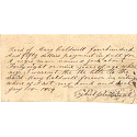Mary Caldwell receipt for purchase of a slave, January 14th, 1854