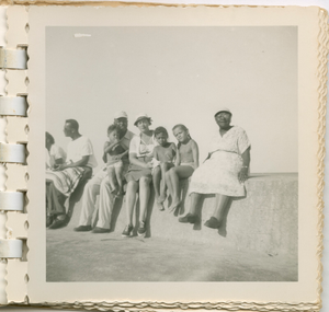 Digital image of Taylor family members seaside on Martha's Vineyard