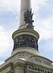 Detail of the 1893 New York State Monument at Gettysburg National Military Park in Gettysburg, Pennsylvania, site of the fateful battle of the U.S. Civil War