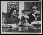 [Constance Motley and Randolph Rankin attending City Hall budget hearing]