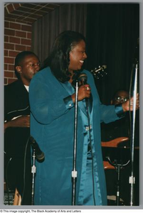 Photograph of a woman's right side profile