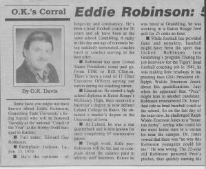 Eddie Robinson's Longevity and Consistency