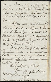 Letter to] My dear W Garrison [manuscript