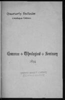 Clark University: Gammon School of Theology 1885-1886