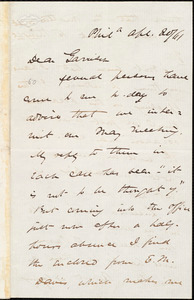 Letter from James Miller M'Kim, Phil[adelphi]a, [Pa.], to William Lloyd Garrison, Ap[ri]l 20 / [18]61