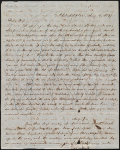 Letter from William Lloyd Garrison, Philadelphia, [Penn.], to Helen Eliza Garrison, Aug. 3 [and Aug. 7], 1847