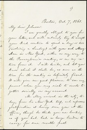 Letter to] My dear Johnson [manuscript