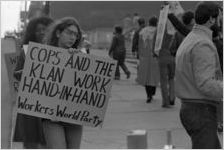 Protest following the acquittal of the Greensboro massacre killers, Atlanta, Georgia, November 19, 1980.