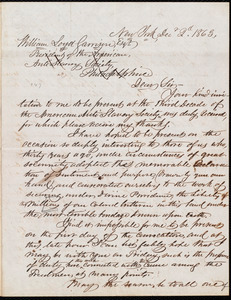 Letter from Simeon Smith Jocelyn, New York, [N.Y.], to William Lloyd Garrison, Dec[ember] 2d. 1863