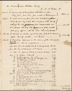 Massachusetts Abolition Society expense account of A. A. Phelps, 1840