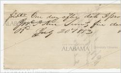 Receipt for payment from John R. Cocke to William Kerr, March 2, 1854