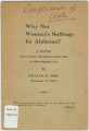 Thumbnail for "Why Not Woman's Suffrage in Alabama?" by William H. Sims.