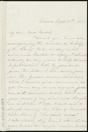 Letter to] My dear Miss Weston [manuscript