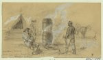 Smoking bacon--Army teamsters at hdqters, Brandy Station