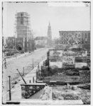 [Charleston, S.C. View of Meeting Street, looking south toward the Circular Church, the Mills House, and St. Michael's Church]