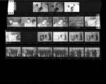 Set of negatives by Clinton Wright including Mack's Barber shop, copy of Wilson's anniversary, Medicare group at Riviera, Jefferson Day Care Birthday Party, science fair at Matt Kelly, rose at parking lot, New Jerusalem Baptist Church, and Sojona, 1966