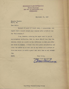 Thumbnail for Letter: Chicago, Illinois to William M. Smith, Macon, Georgia, 1927 Sept. 30