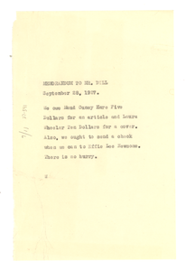 Memorandum from W. E. B. Du Bois to A. G. Dill