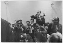 Thumbnail for Reporters await the honorees of the Local 6 Civil Rights Award Ceremony, New York, NY, 1958